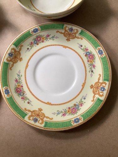 Set 2 Vintage Staffordshire 2 Handle Soup Cup and Saucer Myotonic - Picture 5 of 10