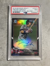 Trevor Larnach | 2018 Bowman Chrome | Black Refractor Auto /75 | PSA 9