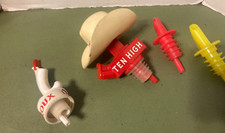 4 STOPPERS TEN HIGH WHISKEY-  Pour Spout / Stopper with Hat, LEROUX