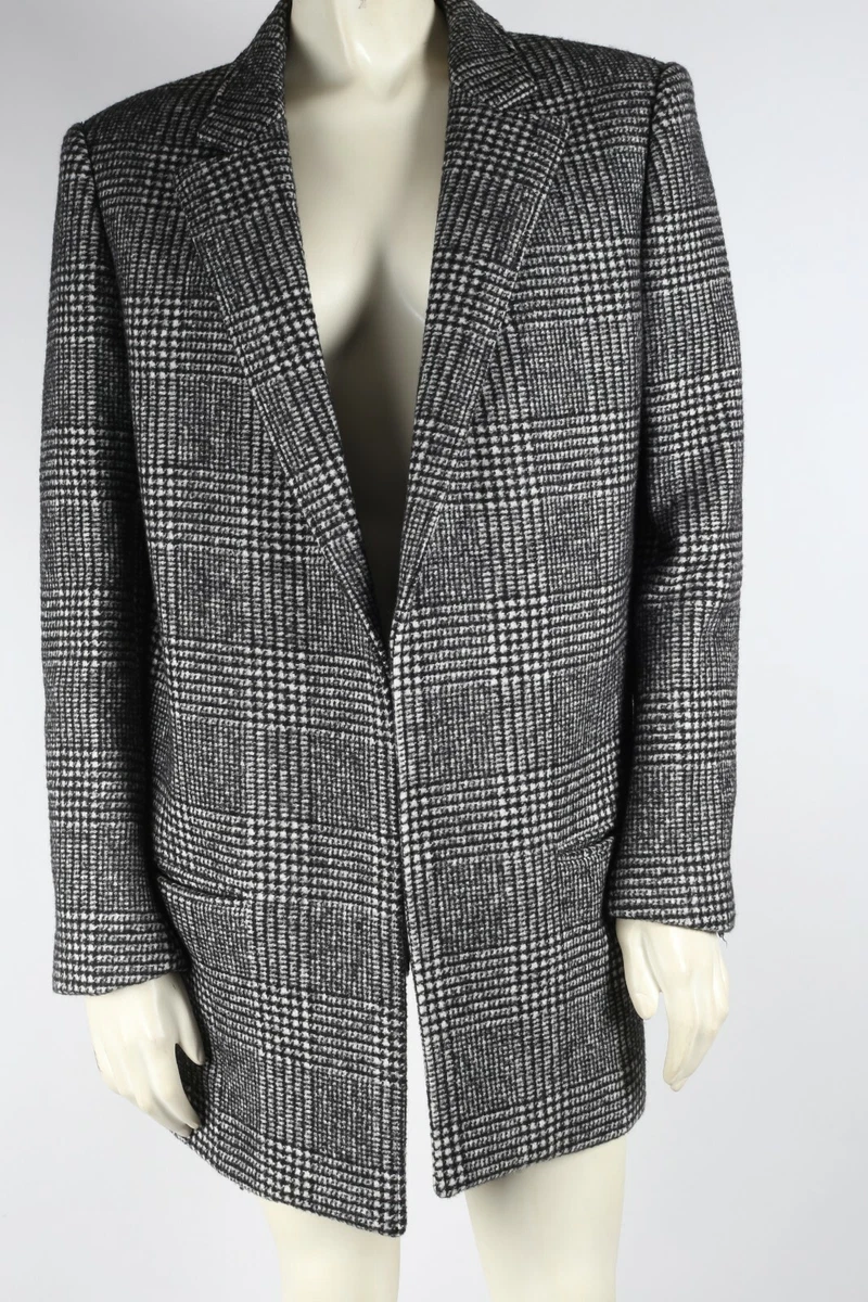 Saint laurent cheap houndstooth coat