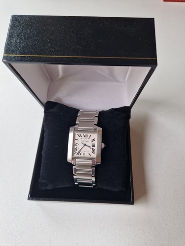 Cartier Tank Uhr Französisch 2302 / Cartier Tank Automatic Stahl 27x32mm UHR - Bild 2 von 11