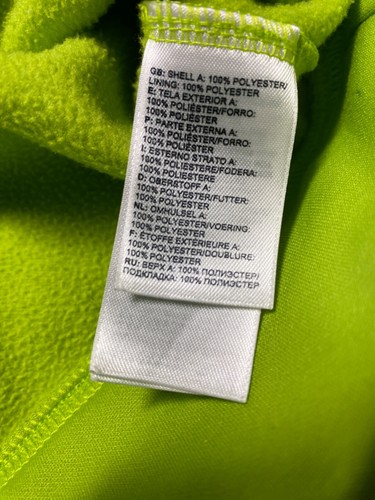 The North Face Hoodie Mens XL Lime Bright Green Fleece Pullover Sweatshirt - Picture 8 of 10
