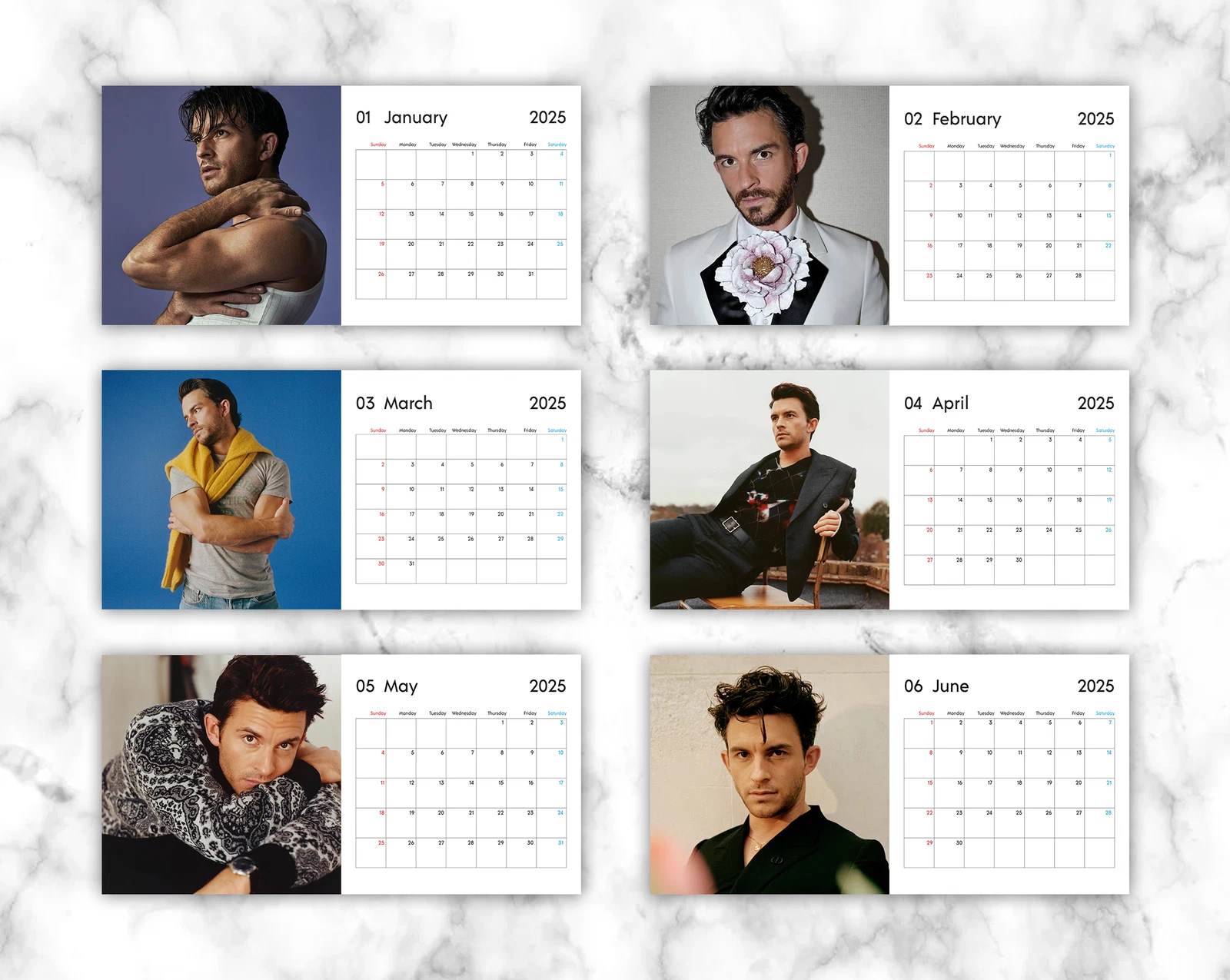 Jonathan Bailey 2026 Wall Calendar – Stunning Photos, Perfect Gift for Fans
