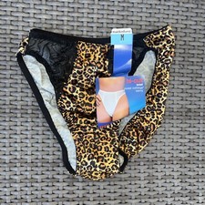 NEW Maidenform VTG 90s Chantilly Satin High Cut Bikini Panty MEDIUM