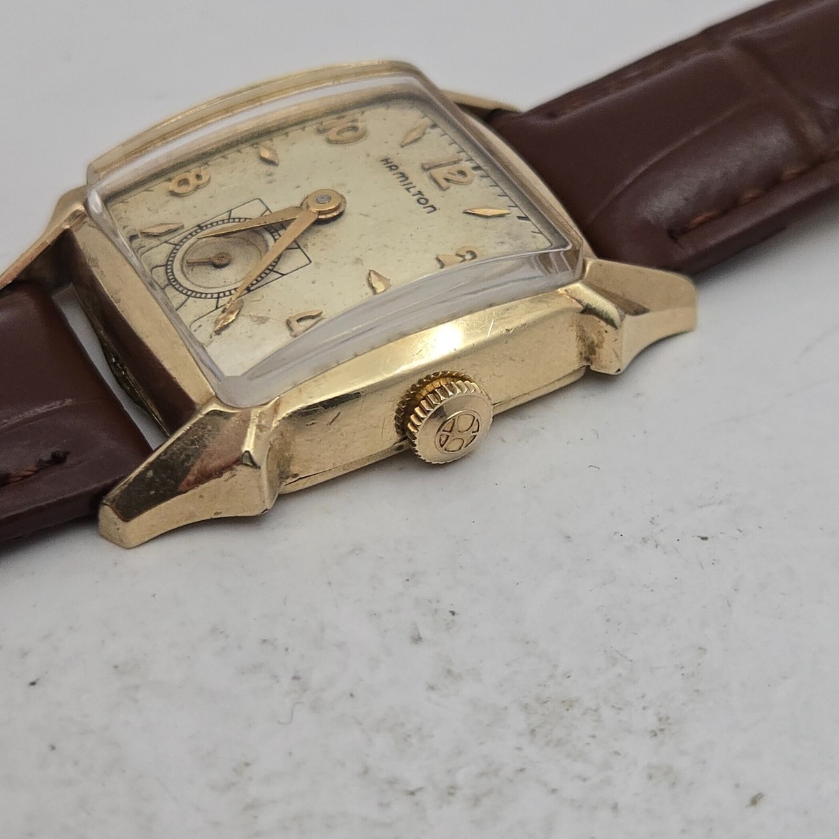 Vintage HAMILTON men's manual wind watch 747 17Jewels 10K GF USA