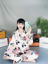  US SELLER  Size S Up To 125Lbs women SILK pajamas set/ Elastic Waistband.