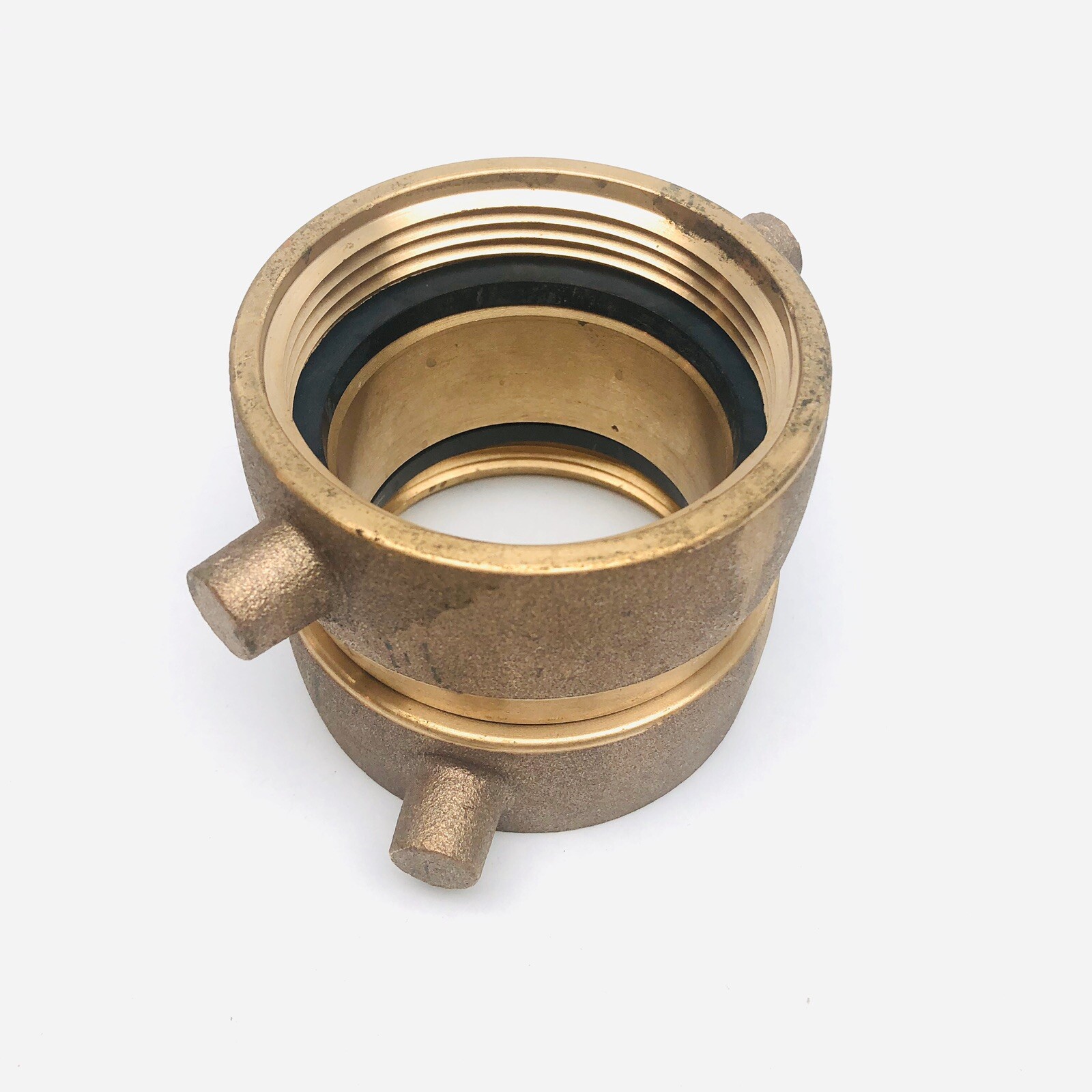 UNBRANDED BRASS 2-1/2" SWIVEL DOUBLE FEMALE FIRE HOSE ADAPTER