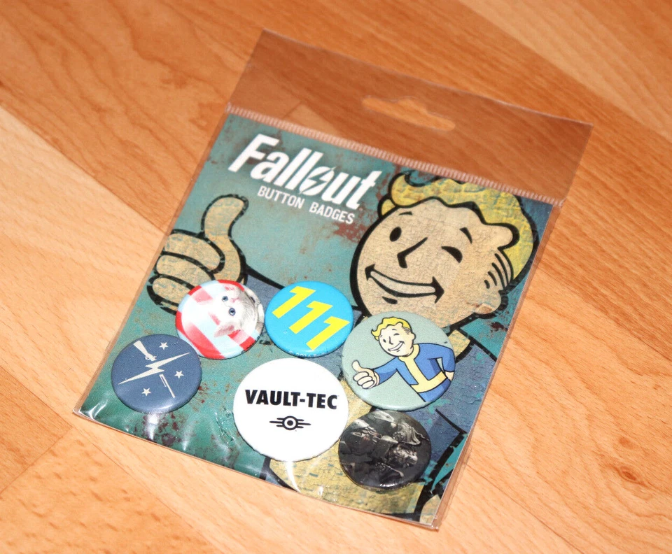 2016 Fallout Vault-Tec 111 Vault Boy Rare Button Badges Set Bethesda - Image 3 of 4