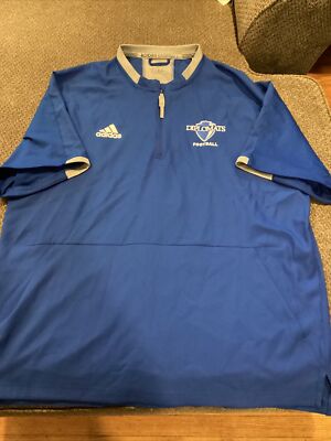 Franklin & Marshall College Football Adidas Baseball Quarter Zip Mens L EUC 