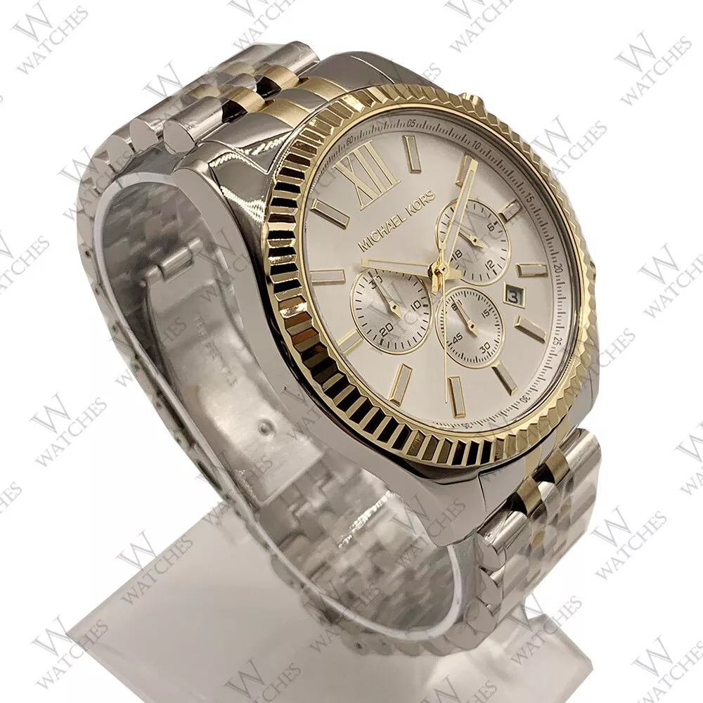 Michael Kors Watch Lexington Chronograph Two Tone MK8344