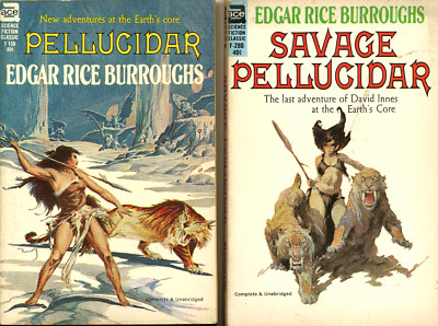 2 Pellucidar books by Edgar Rice Burroughs - Ace F-158 F-280 | eBay