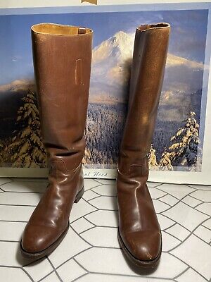 Manfield & Sons Brown Leather Round Toe Knee High Western Manfield & Sons Brown Leather Round Toe Knee High Western