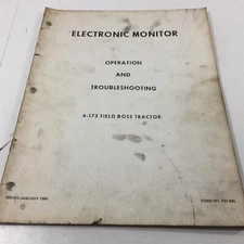 Genuine 1980 White 4-175 Field Boss Electronic Monitor Operation Troubleshoot 