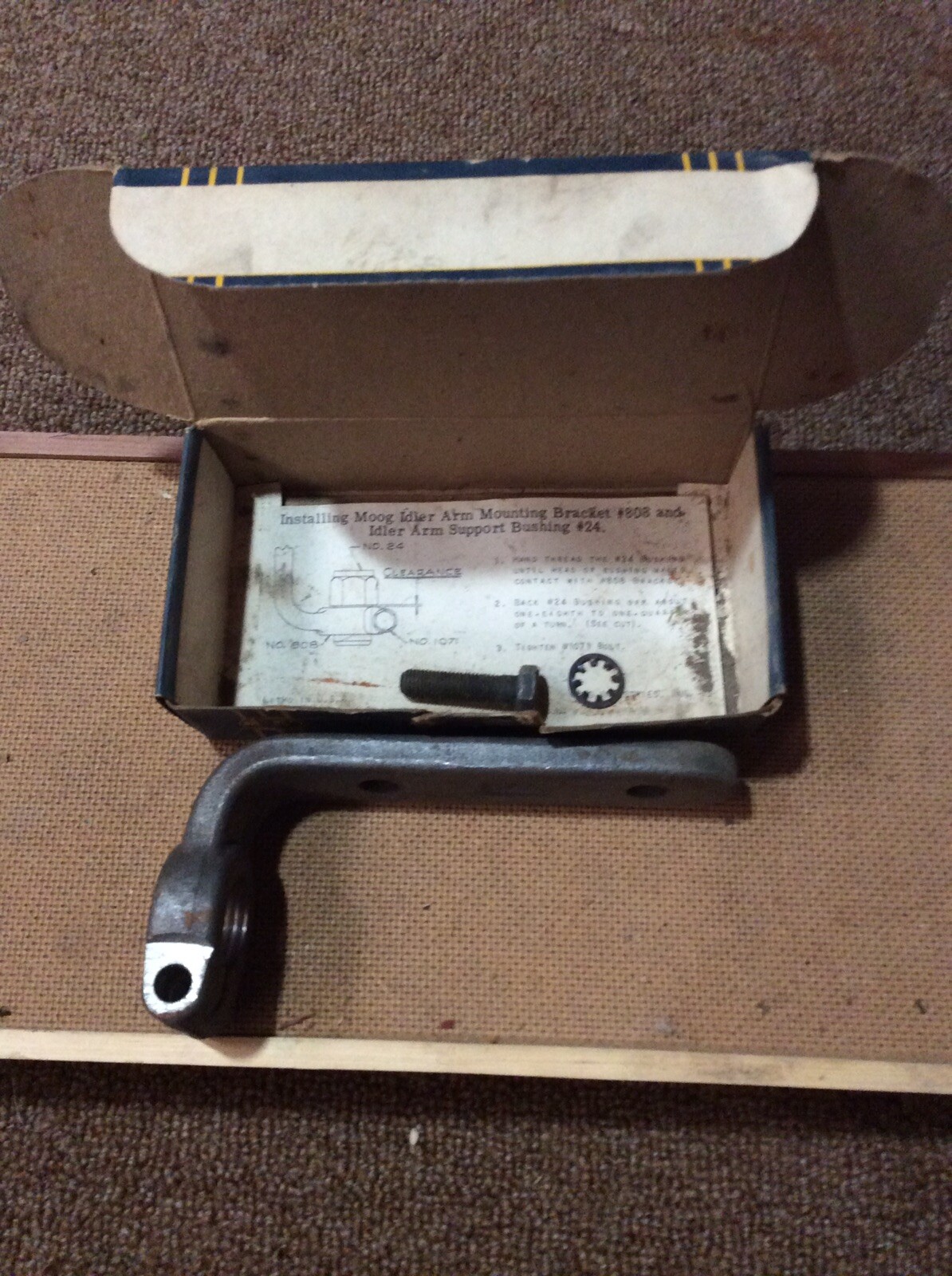 MOOG Idler Arm Mounting Bracket and Bushing 808, vintage part eBay