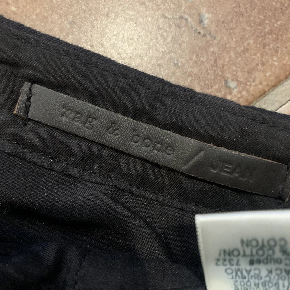 Rag & Bone Black Camo Portobello Shorts Size 24 Women’s Twill 100% Cotton - Image 4 of 4