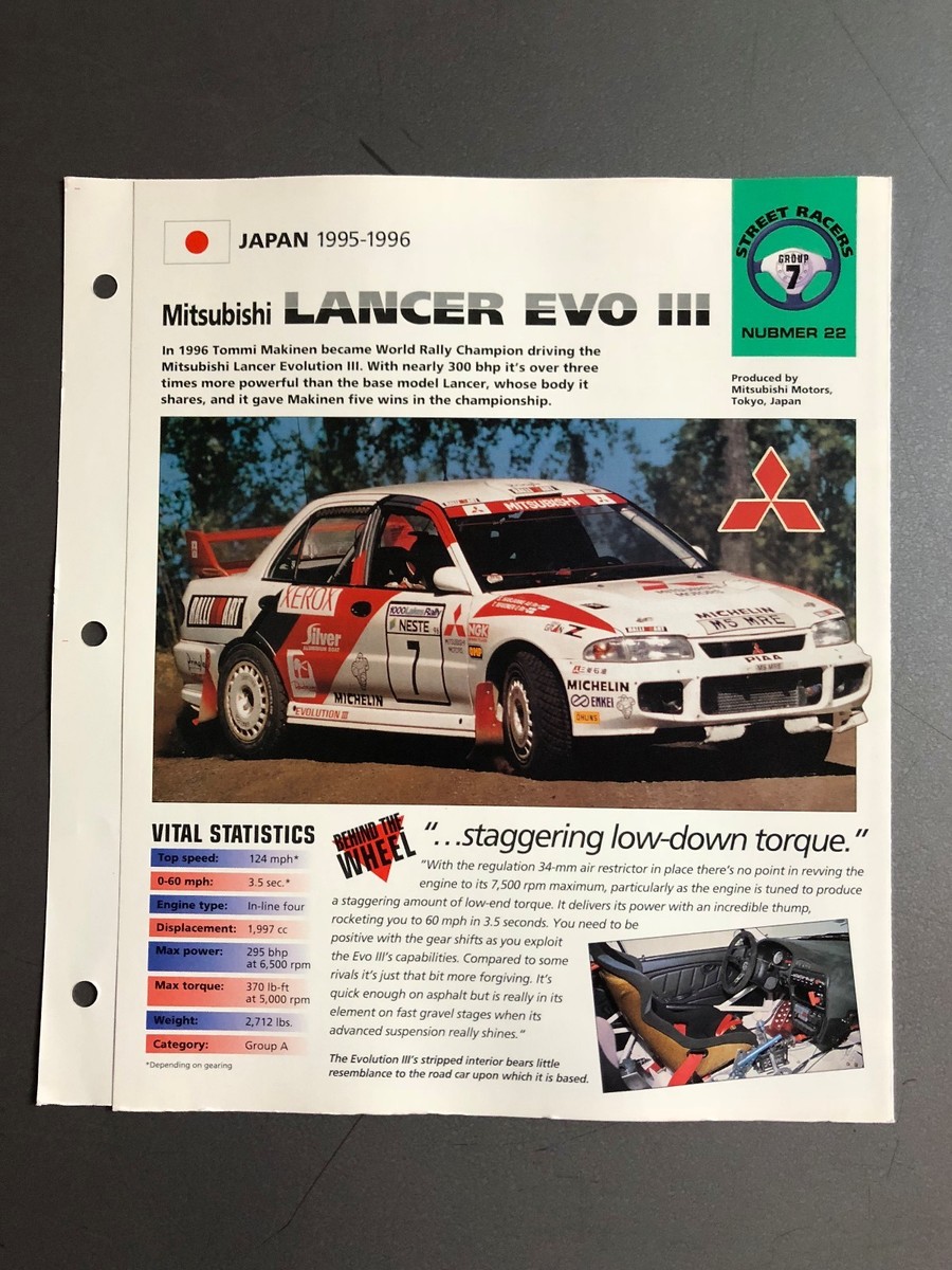 1995 - 1996 Mitsubishi Lancer EVO III IMP 