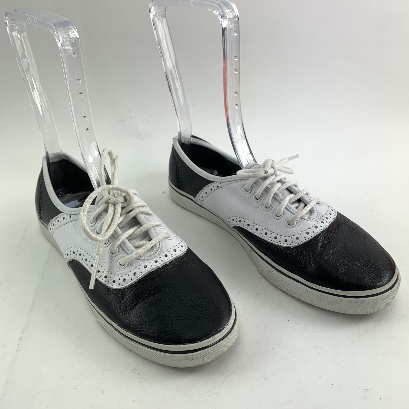 VANS Women Size 7 Tuxedo Black White 