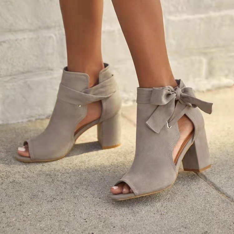 Damas Mujeres Bloque Tacones Altos Medios Gruesos Puntera Abierta Fiesta Zapatos Talla Nuevas Sandalias