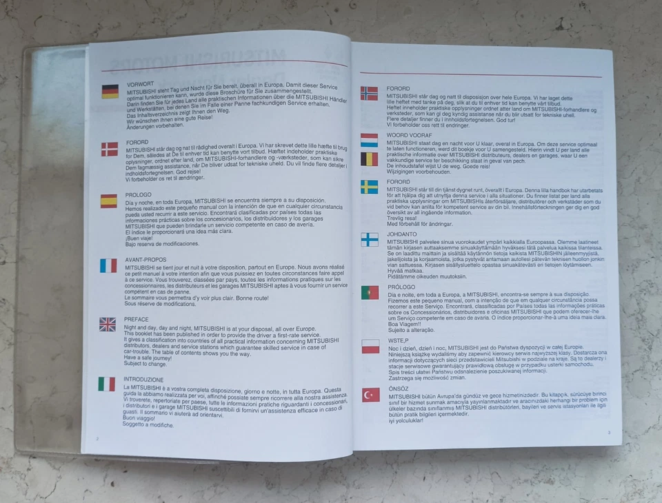 Libretto Mitsubishi Motors Inter Euro Service - Book Assistenza . - Immagine 3 di 4