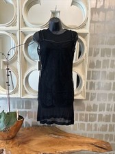 Dolce & Gabbana Black Sheer Jersey Minidress With Black Lace Camisole Overlay 44