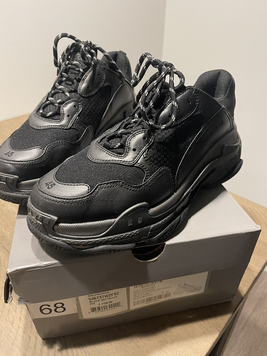 balenciaga triple s 45 black metallic | eBay