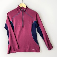 Patagonia Capilene Pullover Womens Sz S Base Layer 1/4 Zip Pink Purple Outdoor
