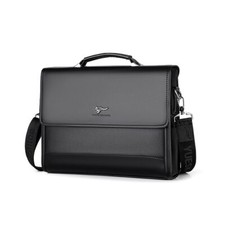 Business Briefcase 13" Laptop Bag Office Work with Detachable Shoulder Strap
