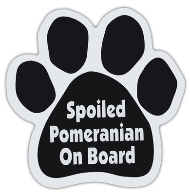 Dog Paw Magnet – “Spoiled Chihuahua On Board” – Vinyl Laminated For Cars Trucks Indoors/Outdoors