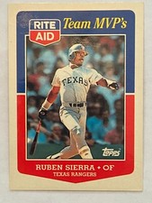1988 Topps Rite Aid #25 Ruben Sierra Texas Rangers