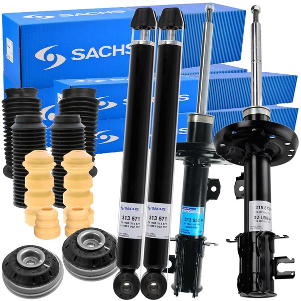 4X Sachs StoßDäMpfer + Service-Kit + Domlager Vorne Hinten FüR Corsa D S07 Opel-image