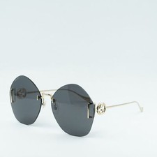 GUCCI GG1203S 002 Gold/Grey 65-16-140 Sunglasses New Authentic