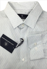 98.50 Hart Schaffner Marx Men's Striped Long Sleeve Shirt Cotton L.