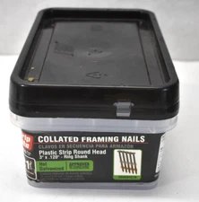 Grip Rite Round Head Framing Stick Nails Collated 21° GR408HG1M Plastic Strip