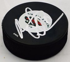Pavol Demitra Minnesota Wild Autographed Signed Logo Puck JSA COA (PK985)
