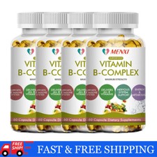 Vitamin B-Complex Capsules Vitamin B1, B2, B3, B5, B6, B7, B9,B12,High Potency