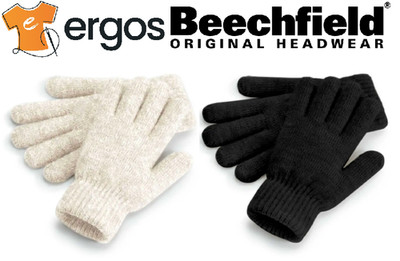 BEECHFIELD Gloves COSY RIBBED CUFF GLOVES Knitted Soft Unisex