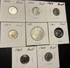 Silver Lot Washington Comm Silver Half and 7 Roosevelt Silver Proof Dimes