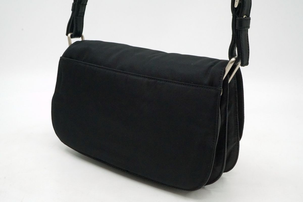 PRADA Mini Shoulder Bag Triangular Logo Plate Tes… - image 3