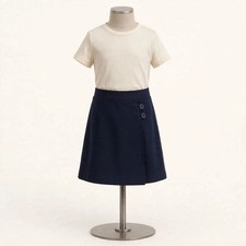 Cat Jack Girls Navy A-Line Skort Size M Stretch Pull-On School Uniform