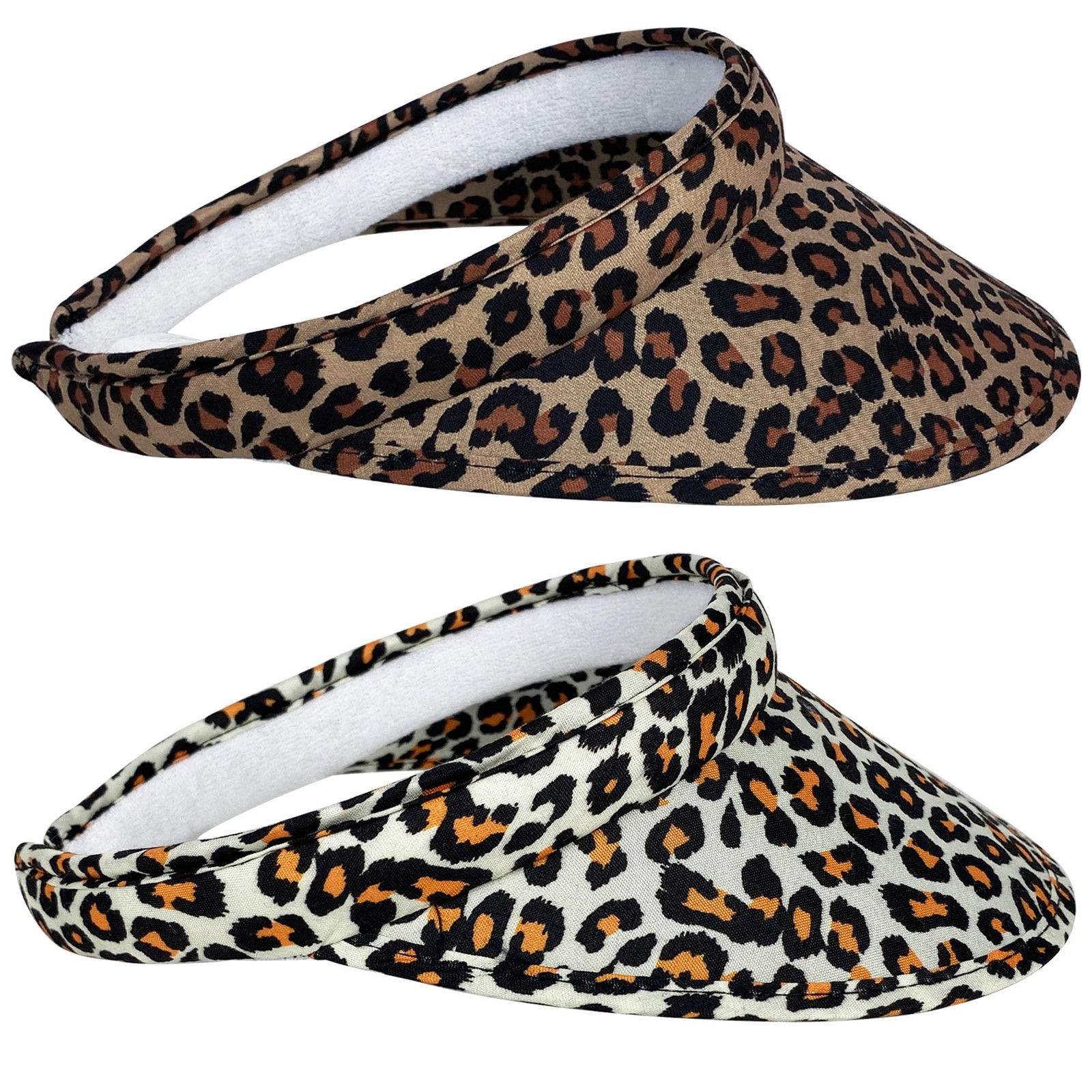 2 Pack Adjustable Wide Brim Sun Visor Hats for Men & Women Sports