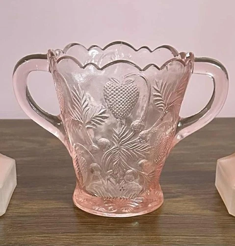 Fenton Pink Depression Glass Spooner Bowl