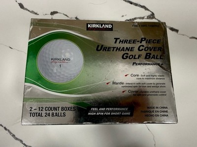 New Kirkland Three Piece Urethane Cover Golf Ball Performance Plus 12 Pack #1