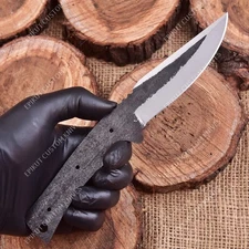 9'' 1095 High Carbon Steel Knife Blank Blade DIY Bushcraft Hunting Knife Making