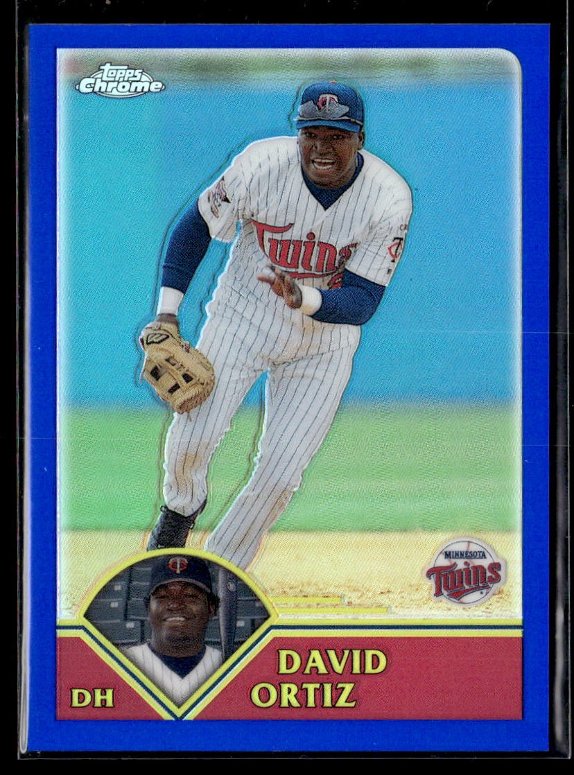 David Ortiz #/699 - 2003 Topps Chrome Refractor CLEAN #99 Minnesota Twins HOF
