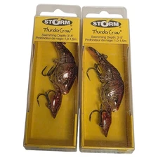 NEW Storm Thundercraw Crankbait Phantom BROWN Crayfish CW07 383 LOT OF 2 
