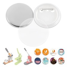 500 Sets 37mm / 1.46 in Approx. 1-1/2 inch Button Maker Supplies Blanks for...