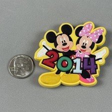 Disney Mickey Minnie Mouse 2014 PVC Rubber Souvenir Fridge Magnet 55839