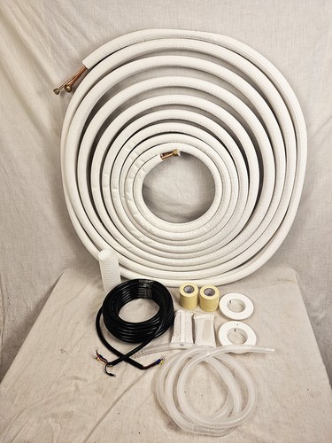 50ft Air Conditioning 1/4in 3/8in Twin Copper Tubing Hose Extension Mini Split - Picture 6 of 10