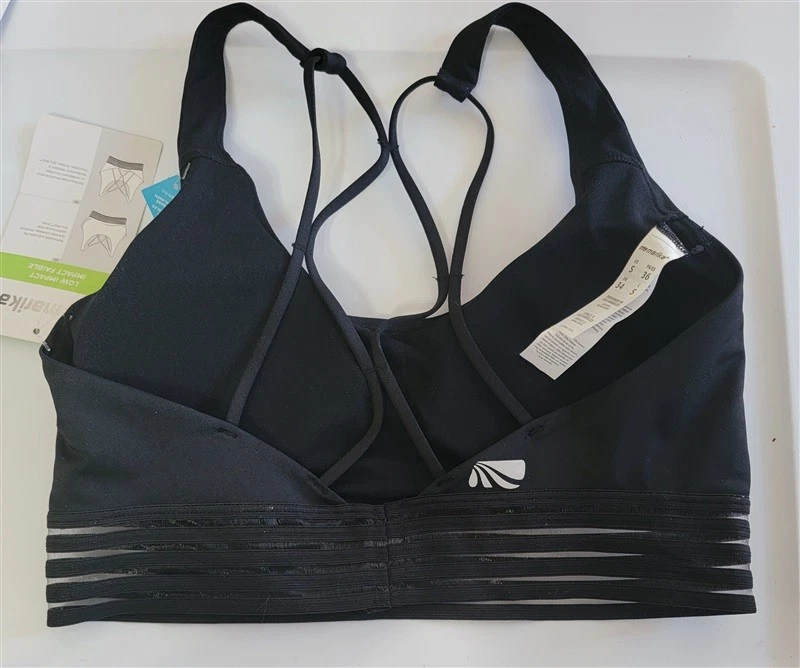 NEW Marika SM Strappy Low Impact Sports Bra Removable Cup Pads Blk Black 100663 - Image 2 of 2