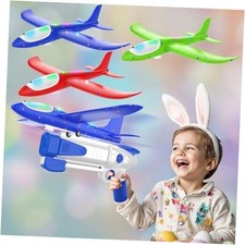 3 Pack Foam Airplane Launcher Toys, Ultra Long Gliding Distance, Kids Flying